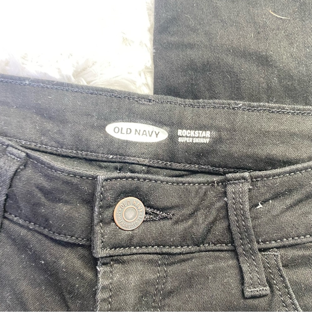 Old Navy Black Super Skinny Rockstar Jeans 6 - Picture 4 of 4